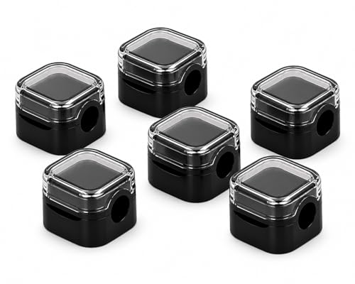 Cable Clips for Desk 6 Pack, Self Adhesive Cable Organizer, Cord Holder for Charging Cables, USB Cables, Earphones & Computer Wires, Wire Management Clips for Home, Office & Car, Black