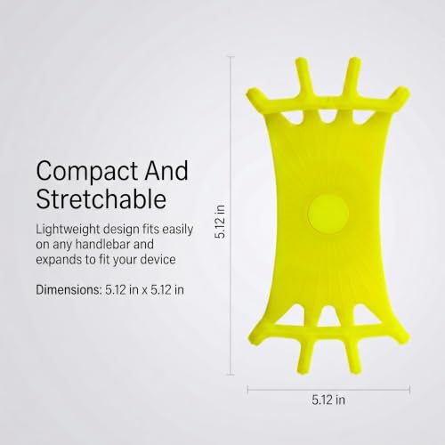 Yellow Bike & Motorcycle Phone Holder – 360° Rotating Universal Mount for iPhone, Samsung & Smartphones - color: yellow