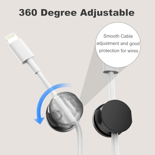 6 Pack Rotatable Magnetic Cable Clip Organizer