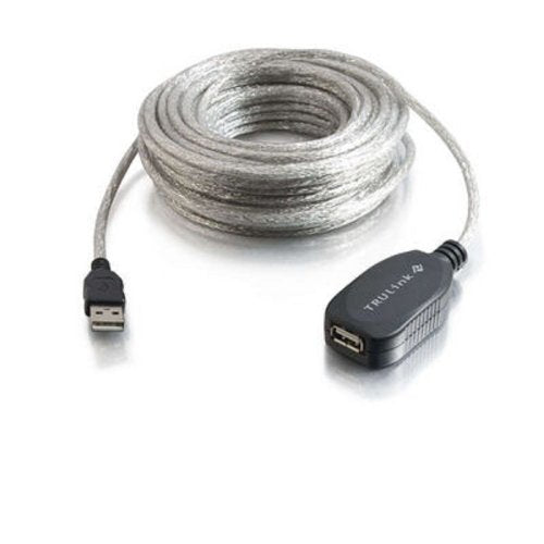 39000 USB Data Transfer Cable - 39.37 ft - Extension Cable - White - color: White, size: 39.4 Feet, style: USB A Male to A Female