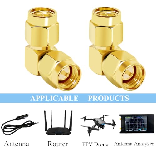 CNARIO SMA Male to Male Adapter, SMA 90 Degree Adapter