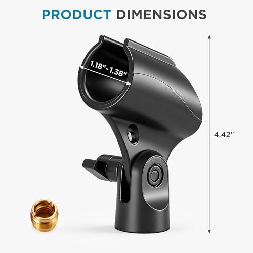 InnoGear Microphone Clip Mic Holder for Stand Adjustable Angle