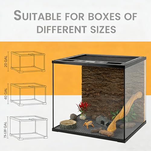 Reptile Tank Liner Non-Slip Washable Reptile Substrate - Easy Clean Custom Fit Terrarium Bedding for Snakes Geckos Lizards Tortoises Bearded Dragons