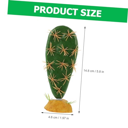 Reptile Plants for Habitat Fake Cactus Decor Plastic Resin Tank Plant Prop