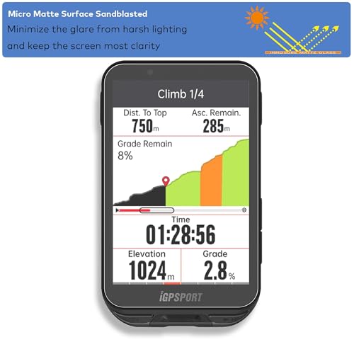 [3-Pack] INNOSURE Premium Silicone Case & Tempered Glass Screen Protector for iGPSPORT iGS800 - Cycling GPS Computer Anti-Drop, Durable (Black) - color: iGS800 - Glass & Case Black