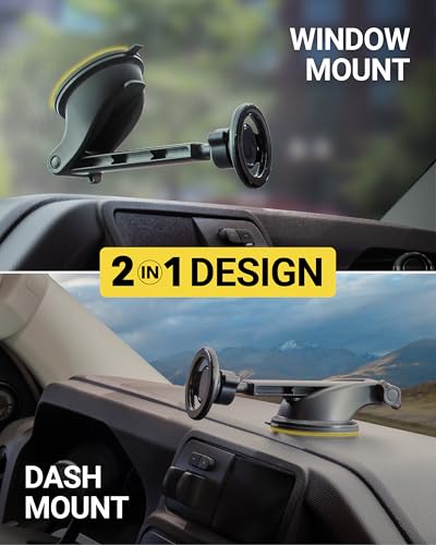 Scosche MagicMount SMSWDEX MagSafe Car Mount, Magnetic Phone Holder for Car Windshield/Dashboard, Suction Cup Phone Mount Compatible with iPhone 16 15 14 13 12 Pro Max Plus Mini Mag Safe Accessories - size: 1 Pack, style: Window / Dash Extendo Suction