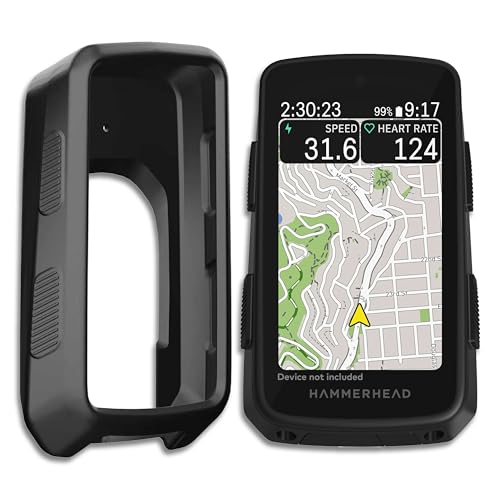 Silicone Case Cover Compatible with Hammerhead Karoo 3 Bicycle Computer - Maximum Protection, Durable, Non-Slip, Shockproof Anti-Static/Dust Coating - color: 1x Sili Case (Black)