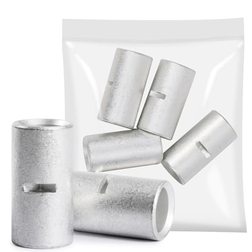haisstronica 4PCS Non-Insulated Butt Connectors AWG 3/0 Tinned Copper - size: 3/0 AWG