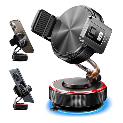 for Magsafe Car Mount, Magnetic Clip 2-in-1, Vacuum Gel Suction Cup