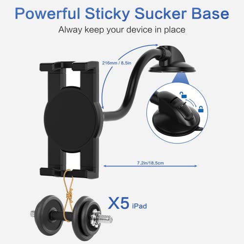 Car Dashboard Tablet Holder, Gooseneck Car Dash Tablet Mount Suction
