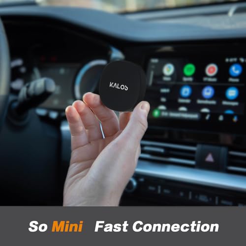 KALOS Android Auto Wireless Adapter,Convert Factory Wired to Wireless,Instant Connection,Plug & Play, Auto-Connect,Compatible with Android 11+ & Cars from 2015