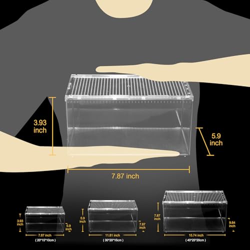 Slide Lid Tank XL 17.7x9.84x7.8IN and Reptile Terrarium Kit S 12“ x 7“ x 9”