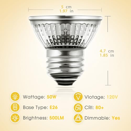 Briignite Reptile Heat Bulb 2 Pack, 50W UVA UVB Reptile Light Bulbs, Dimmable Heat Lamp Bulbs, Basking Light Bulb for Turtle, Beard Dragon Gecko Lizard Amphibians - color: Cream-50w Th09