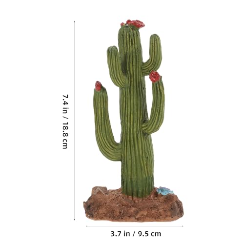 KOMBIUDA Artificial Cactus Plants for Reptile Habitat Decor, Simulation Succulent Landscape for Bearded Dragon Tank and Tortoise Enclosure, Plastic Terrarium Decoration for Lizard and