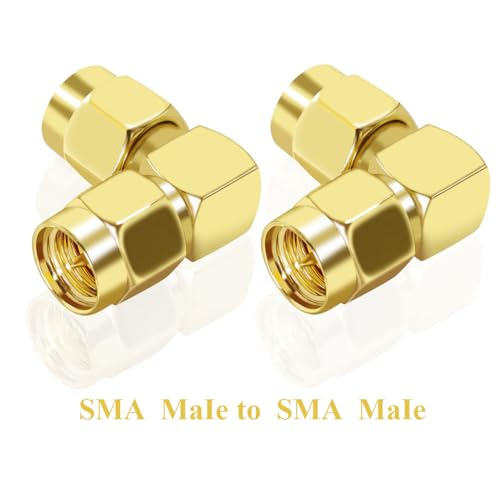 CNARIO SMA Male to Male Adapter, SMA 90 Degree Adapter