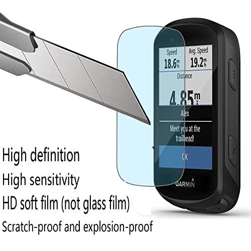Screen Protector for Garmin Edge 530 Gps (3+1pack) and Silicone Case Cover,Tempered Glass Film Anti-Scratch High Definition Full Coverage Transparent
