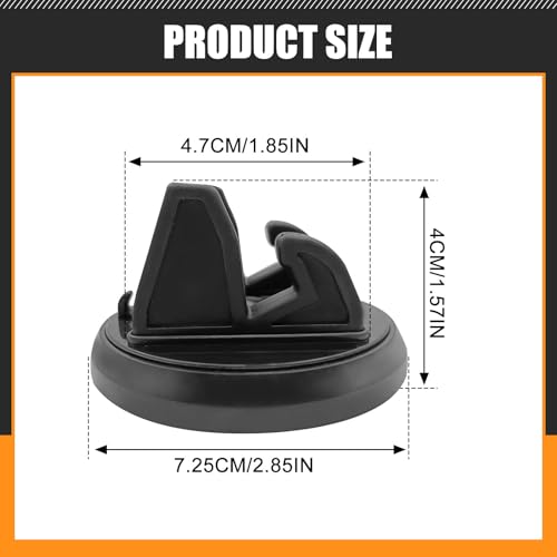 Universal Non-Slip Dashboard Stand 360 Rotatable Car Phone Holder Mount for Smartphones for Easy Navigation in Car and Home Center Console or Desktop Black