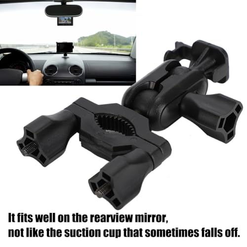 Car Rearview Mirror Dash Cam Holder Universal Fit Metal/Plastic Mount 360° Rotating Bracket for Driving Recorder(Metal Nut) - style: Metal Nut