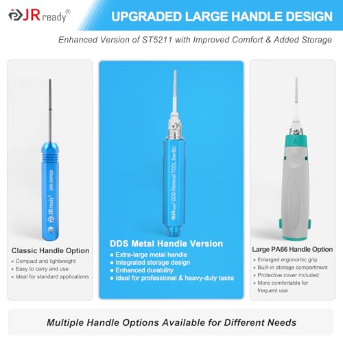 JRready DDS Metal Storage Handle Pin Removal Tool Kit for Weather Pack Metri-Pack Connectors Automotive Depinning Tool with DRK-785084 AMP 1.5mm Superseal Removal Tool ACTCRH7A08 - size: Upgraded ST5211 DDS Series