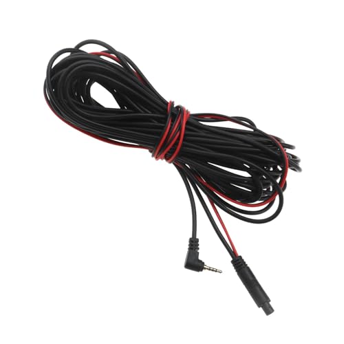 ECSiNG 10m Car Camera Extension Cables 2.5mm Male to 4 Pin Backup Camera Cord Dash Cam Reverse Camera Extension Cables for Car Truck Motorhome Bus Van Black