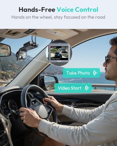 BOTSLAB G300H Plus 4K Hardwire Kit Dash cam Front and Rear, STARVIS 2, App