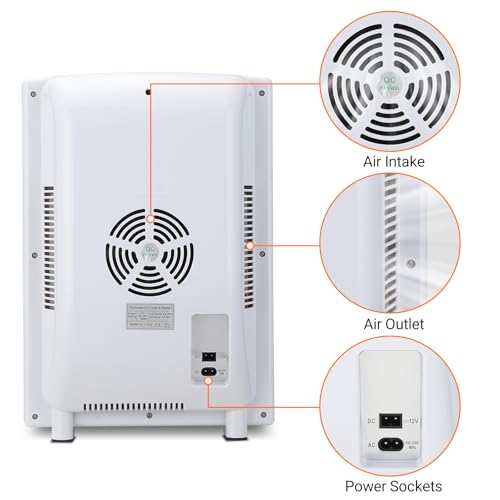 White 25L Reptile Incubator, Science Lab Incubator, Small Egg Hatching, 5-60℃ Cooling & Heating, AC/DC Dual Power, Portable for Home/Lab/Vehicle