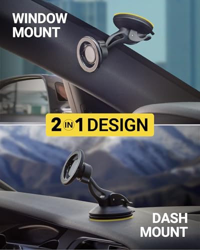 Scosche MagicMount™ SMSWD Magnetic Phone Holder for Car Dashboard/Windshield, MagSafe Stand, Suction Cup Phone Mount Compatible with iPhone 16 15 14 13 12 Series, Mag Safe Case & All Cell Phone - size: 1 Pack, style: Window / Dash Suction