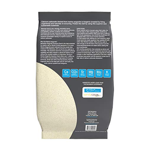 African CICHILD Aragonite 10LB, Sand for Aquarium (Pack of 4) - size: 10lb (Pack of 4)