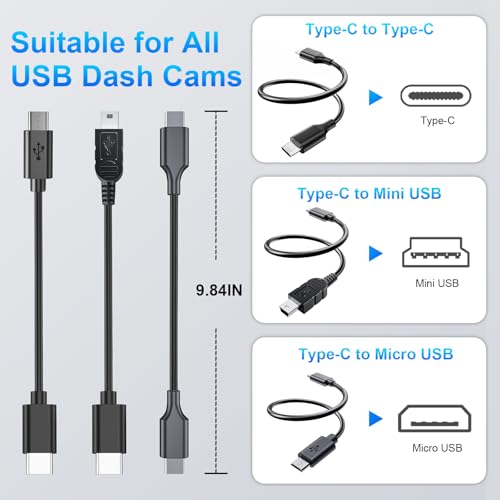 mangoal Dashcam Power Adapter 10-Pin (Model B) for Compatible with Select Toyota, Lexus, Subaru Models – Connects to Auto-Dimming Port, Easy to Install