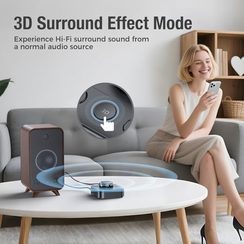Bluetooth Receiver for Home Stereo, RCA Bluetooth Adapter for Optical, AUX