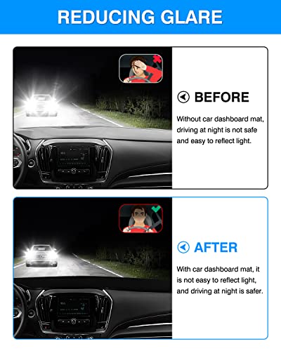 Autorder Dashboard Cover Mat for 2018-2024 Chevrolet Traverse Accessories Dash Cover Flannel Dash Mat Sunshade Glare UV Rays Protector - size: Black 18-24 Traverse