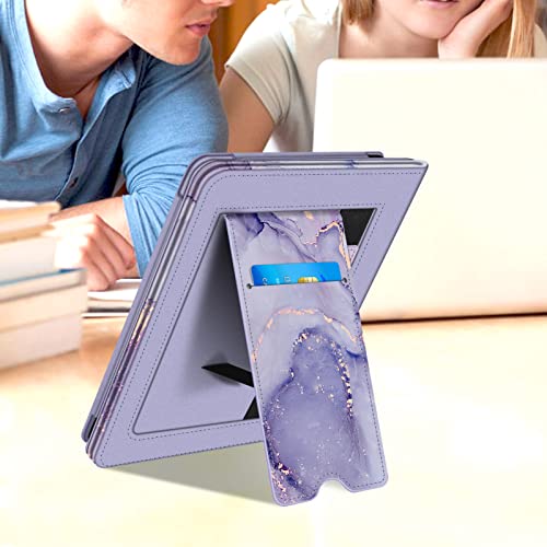 Fintie Stand Case for 6" Kindle Paperwhite 10th Gen 2018, Lilac Marble - color: lilac marble