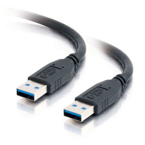 C2G USB Cable - color: Black, size: 6.6 Feet, style: USB A Male to A Male