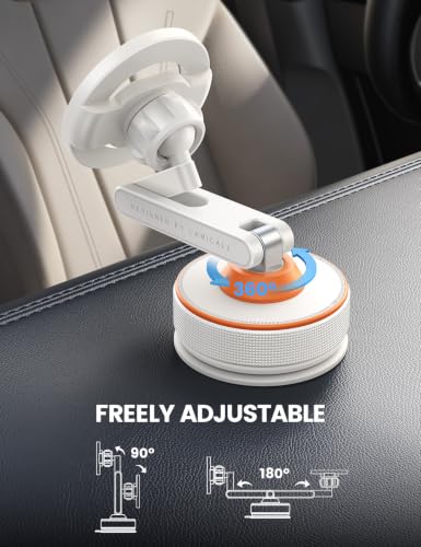 Lamicall Car Phone Holder Mount Ultra Nano Gel & 70+LBS Vacuum Suction Cup - color: White