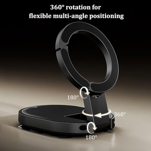 Yaslayp 3-in-1 Magnetic Phone Holder with Suction Cup,360°Rotatable - color: 2PC
