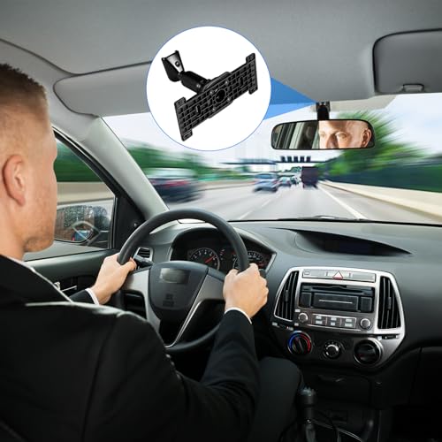 Ipetboom Rearview Mirror Bracket Dash Cam Mount Kit Rear View Mirror Holder with Back Plate Panel and Screws Compatible with Hiac 2008-2011 for Stable Vehicle Installation