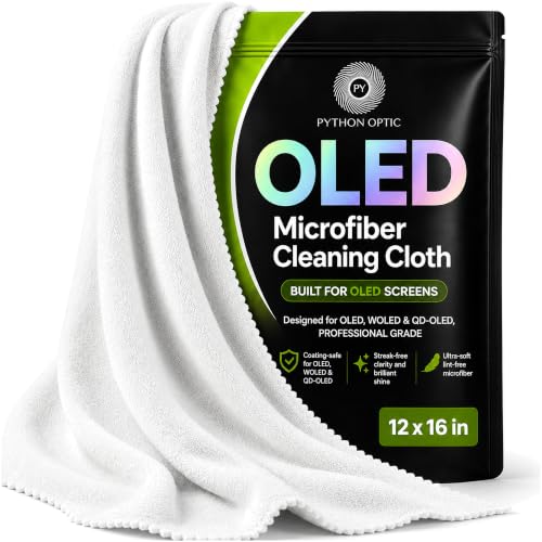 Premium OLED & QD-OLED Microfiber Cleaning Cloth, 12 x 16 in