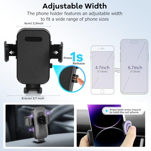 Car Phone Holder Fit for Toyota Tacoma 2024 2025/4Runner 2025 Accessories Fit 14-inch Screen, Dashboard Organizer with Cell Phone Mount Automobile Cradles Hands-Free 360 Degree Rotation - size: 24-25 Toyota Tacoma / 25 Toyota 4Runner