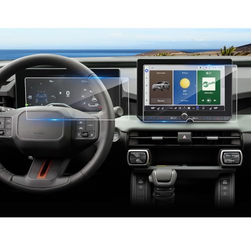 (2Pack) 2026 RAV4 Screen Protector for Toyota RAV4 (LE/SE/XLE Premium/Woodland/Hybrid SE) (10.5In Navi+12.3In Dash), 9H Tempered Glass 2026 RAV4 Accessories Anti-scratch&HD Transparent - size: (2026+) 10.5-inch &12.3-inch, HD