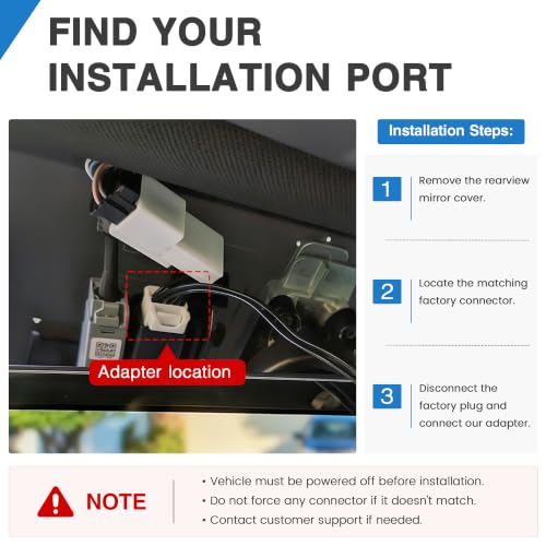 DashCam Power Adapter,(10P TypeB) Compatible with Select Toyota and Lexus