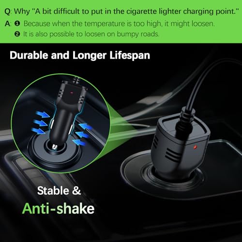 Dash Camera Car Charger, Mini USB and Micro USB Interfaces, Driving Recorders Power Cord Universal Car Adapter Power Cord 3.5m/11.5ft 12V/24V to DC5V 2A(I Interface) - size: 2A-I-Mini/Micro USB