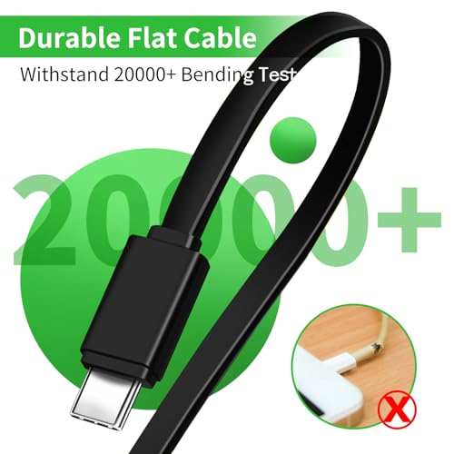 Multi Charging Cable Short with 2x Lighting 2x USB-C 1x Micro USB, 2Pack - color: Black