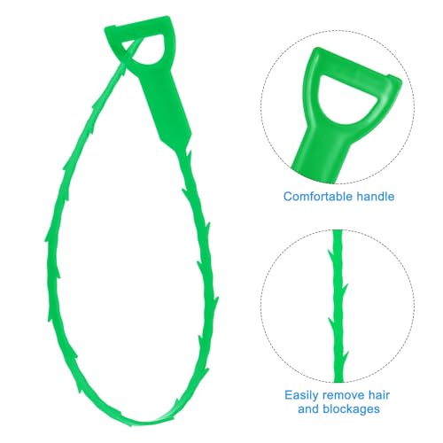 uxcell 3pcs 20 Inch Drain Hair Clog Remover Tool PP & 63 Inch Drain Cleaner Tool Sticks Stainless Steel Sewer Cleaning Hook Unclog Sink Unclogger for Toilet Bathtub Sewer, Light Green - color: Light Green, size: 63 Inch