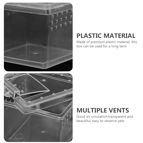 Alipis Reptile Breeding Box Pet Display Container for Turtles Spiders Snakes Lightweight Portable with Stable Ventilation for Fresh Air