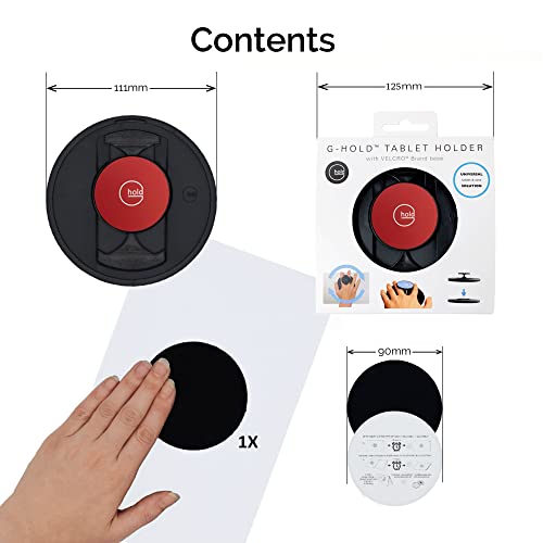 G-Hold - Comfort Tablet Holder Works with Any Device, Universal, Ergonomic, Rotating, Folds Flat and Adjustable (Red) - color: Red