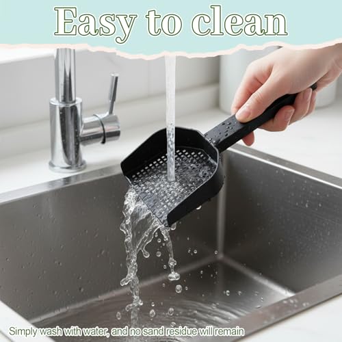 2Pcs Poop Scooper 2.95 in × 5.9 in Cat Litter Scooper Fine Mesh Sifting Shovel Plastic Handle for Guinea Pig Rabbits Small Animals for Easy Waste Cleaning