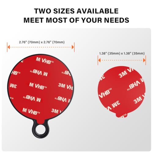 APPS2Car 3M VHB Adhesive Kit, 2 Dash Disks + 6 Grip Pads for Phone Mount - size: 2 Pack Large Round & 6 Pack Small Round