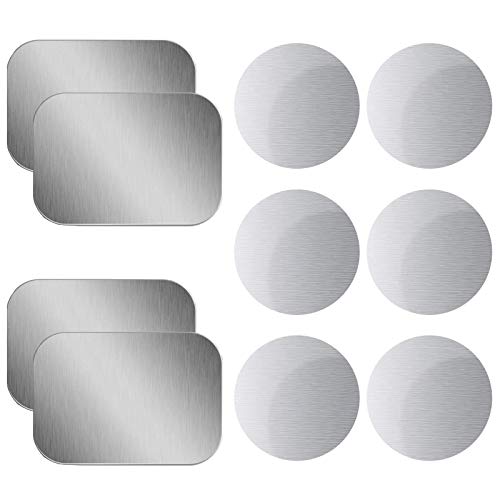 OWLKELA 10 Pcs Mount Metal Plate, Silver - color: Silver