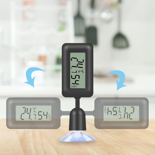 Mini Thermometer Indoor Digital Temperature Humidity Meter forTerrarium Reptile Accessories forHumidor, Thermostat Reptile Tank