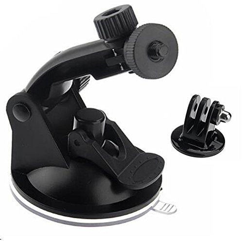 Action Camera Car Suction Cup Mount+ Tripod Adapter for GOPRO Hero 6/5/5 Session/4 Session/4/3+/3/2/1, and Other Action Camera